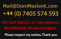 BDSM dominant black male UK escort